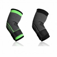 2021 Gangsheng Fitness Sports Safety Protector Breathable Black Green Compression Elbow Sleeve